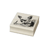 Chihuahua Artist Nr. 2 Rubber Stamp Rubberstempel (Stempel)