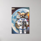 Chihuahua Astronaut Canvas Print (Voorkant)