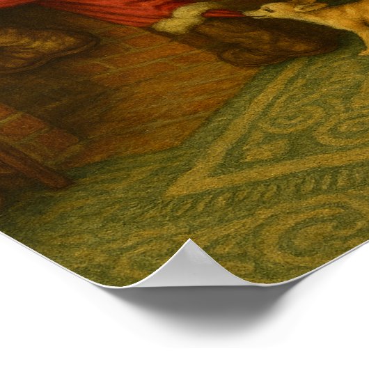 Chihuahua Attacking Santa Poster (Hoek)