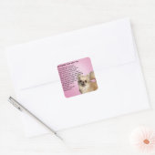 Chihuahua Auntie Poem Vierkante Sticker (Envelop)