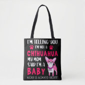 "CHIHUAHUA BABY" MOM TAS. CANVAS TAS (Voorkant)