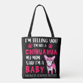 "CHIHUAHUA BABY" MOM TAS. CANVAS TAS (Achterkant)