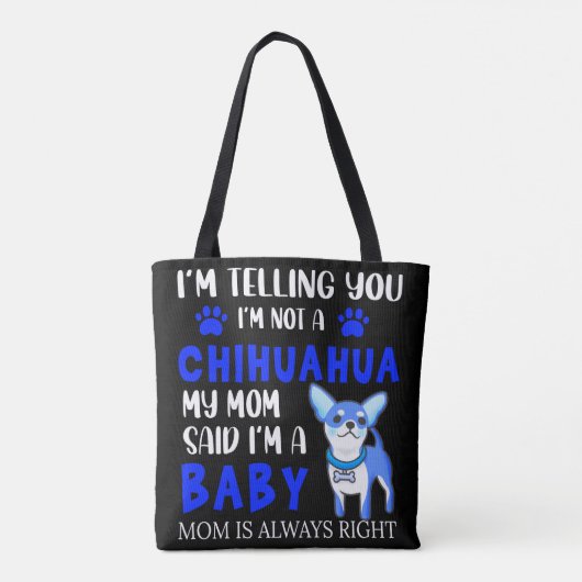"CHIHUAHUA BABY" MOM TAS. TOTE BAG (Achterkant)