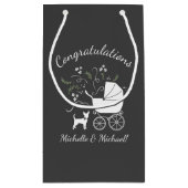 Chihuahua-Baby shower Klein Cadeauzakje (Achterkant)