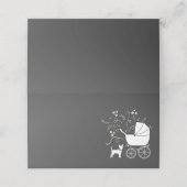 Chihuahua-Baby shower Plaatskaartje (Buitenkant ongevouwen)