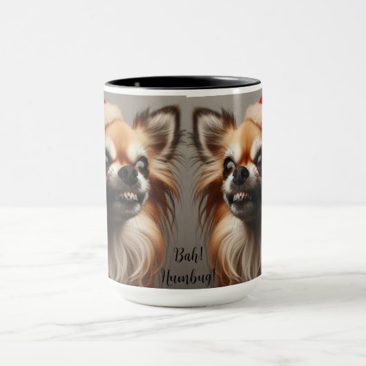 Chihuahua Bah! Humbug Christmas Coffee Mok Cup (Midden)