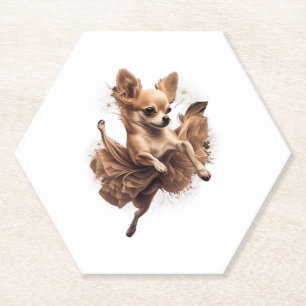 Chihuahua Ballerina Ballet Dansen Kartonnen Onderzetters