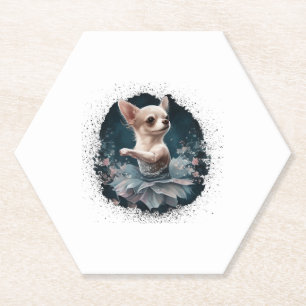 Chihuahua Ballerina Ballet Dansen Kartonnen Onderzetters