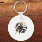 Chihuahua Ballerina Ballet Dansen Sleutelhanger (Voorkant)