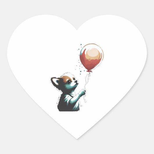Chihuahua ballon Leuke Hond Chiwawa Grappig Hart Sticker (Voorkant)