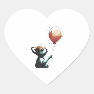 Chihuahua ballon Leuke Hond Chiwawa Grappig Hart Sticker