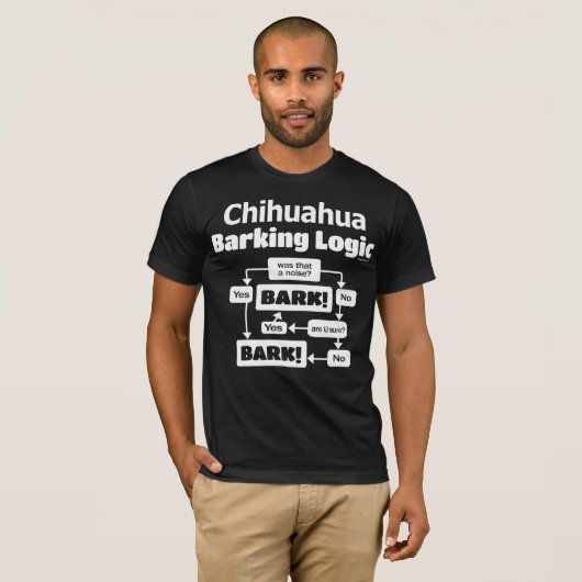 Chihuahua Barking Logic T-shirt (Voorkant volledig)
