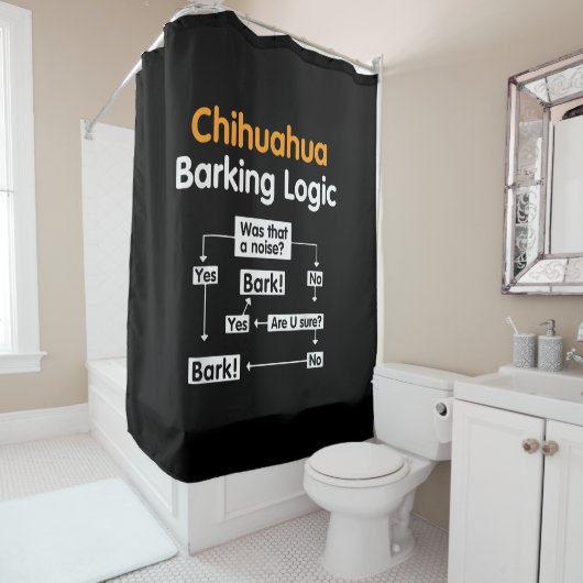 Chihuahua Barking Logica Grappig Douchegordijn (In situ)