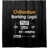 Chihuahua Barking Logica Grappig Douchegordijn (Voorkant)