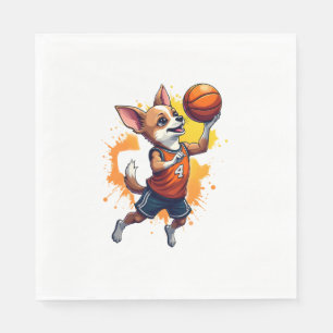 Chihuahua Basketbal Speler Sport Dunk Kopie Servet