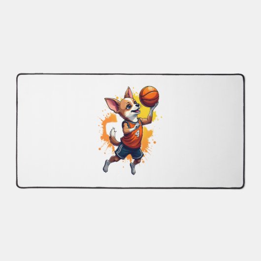 Chihuahua  Basketball  Player  Sport  Dunk  Copy Bureaumat (Voorkant)