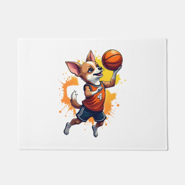 Chihuahua  Basketball  Player  Sport  Dunk  Copy Deurmat (Voorkant)