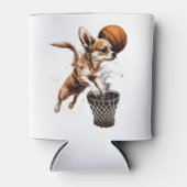 Chihuahua Basketballer Sport Dunk Blikjeskoeler (Voorkant)