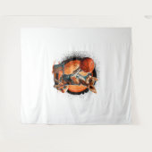 Chihuahua Basketballer Sport Dunk Wandkleed (Voorkant (horizontaal))