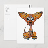 Chihuahua Batik Briefkaart (Voorkant / Achterkant)