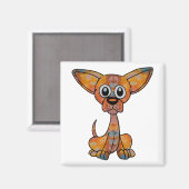 Chihuahua Batik Magneet (Voorkant / Achterkant)