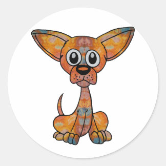Chihuahua Batik Ronde Sticker