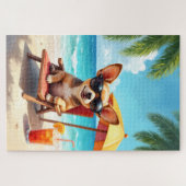 Chihuahua Beach Lounge Scene Legpuzzel (Horizontaal)