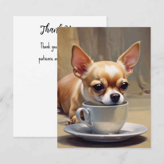 Chihuahua Bedankkaart (Voorkant / Achterkant)
