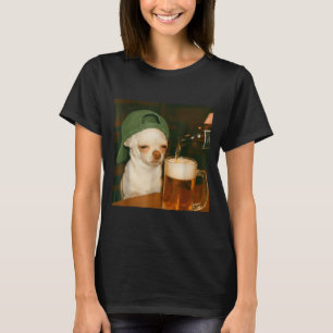 Chihuahua Bier Grappige Meme Hond Reactie Humor Ho T-shirt