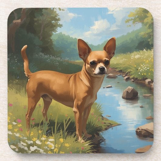 Chihuahua Bier Onderzetter (Voorkant)