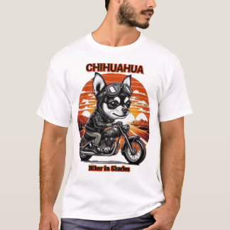 Chihuahua Biker in de kleuren Motorcycle Suns T-shirt