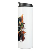 Chihuahua Biker Motorcycle Riding Dog Dad Thermosbeker (Geroteerd rechts)