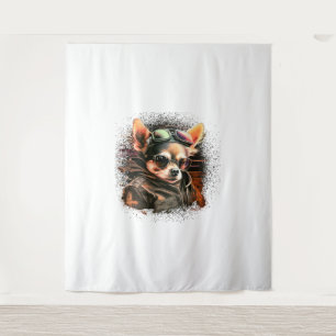 Chihuahua Biker Motorcycle Riding Dog Dad Wandkleed
