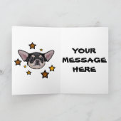 Chihuahua Birthday Card op maat Kaart (Binnen)