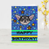 Chihuahua Birthday Card op maat Kaart (Gele Bloem)