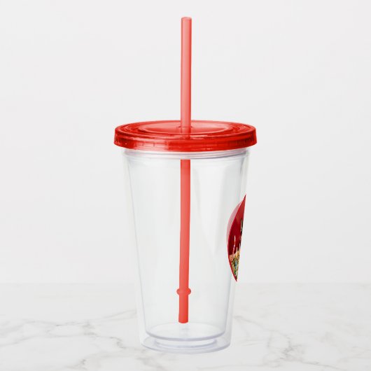 Chihuahua Birthday Pizza Pie Acryl Drinkbeker (Rechts)