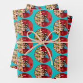 Chihuahua Birthday Pizza Pie Inpakpapier Vel (In situ)