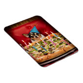 Chihuahua Birthday Pizza Pie Magneet (Rechterzijde)