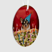 Chihuahua Birthday Pizza Pie Ornament (voorkant)