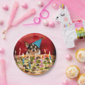 Chihuahua Birthday Pizza Pie Papieren Bordje (Feest)