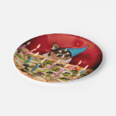 Chihuahua Birthday Pizza Pie Papieren Bordje (Gekanteld)