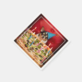 Chihuahua Birthday Pizza Pie Servet (Hoek)