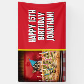 Chihuahua Birthday Pizza Pie Spandoek (Verticaal)