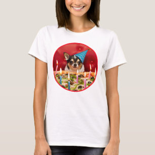 Chihuahua Birthday Pizza Pie T-shirt