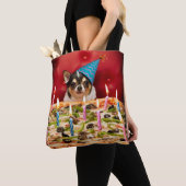 Chihuahua Birthday Pizza Pie Tote Bag (Dichtbij)