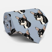 Chihuahua Black en Tan Stropdas (Opgerold)
