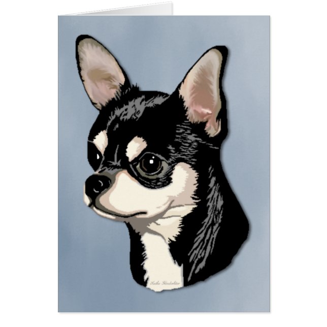 Chihuahua Black & Tan Card (Voorkant)