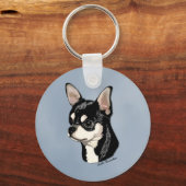 Chihuahua Black & Tan Sleutelhanger (Voorkant)