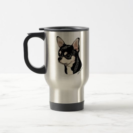 Chihuahua Black & Tan Travel Mug Reisbeker (Links)