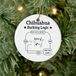 Chihuahua Blaffende Logica Grappige Hond Puppy Sar Keramisch Ornament